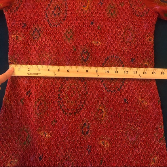 NWT $310 FARM Rio Mystic Night Print Smocked Long Sleeve Dress in Medium! - Picture 11 of 13